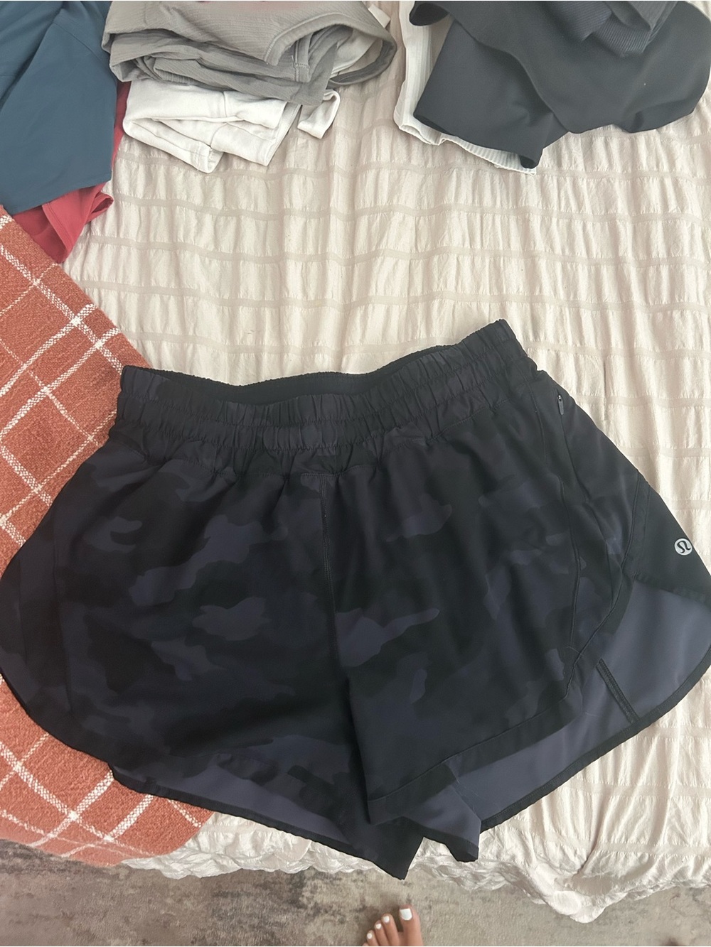 lululemon athletica Black Camo Athletic Shorts